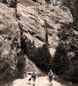 Hikers In The Canyon Patrick Doherty