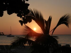 Sunset Over The Carribean Karen Redfern